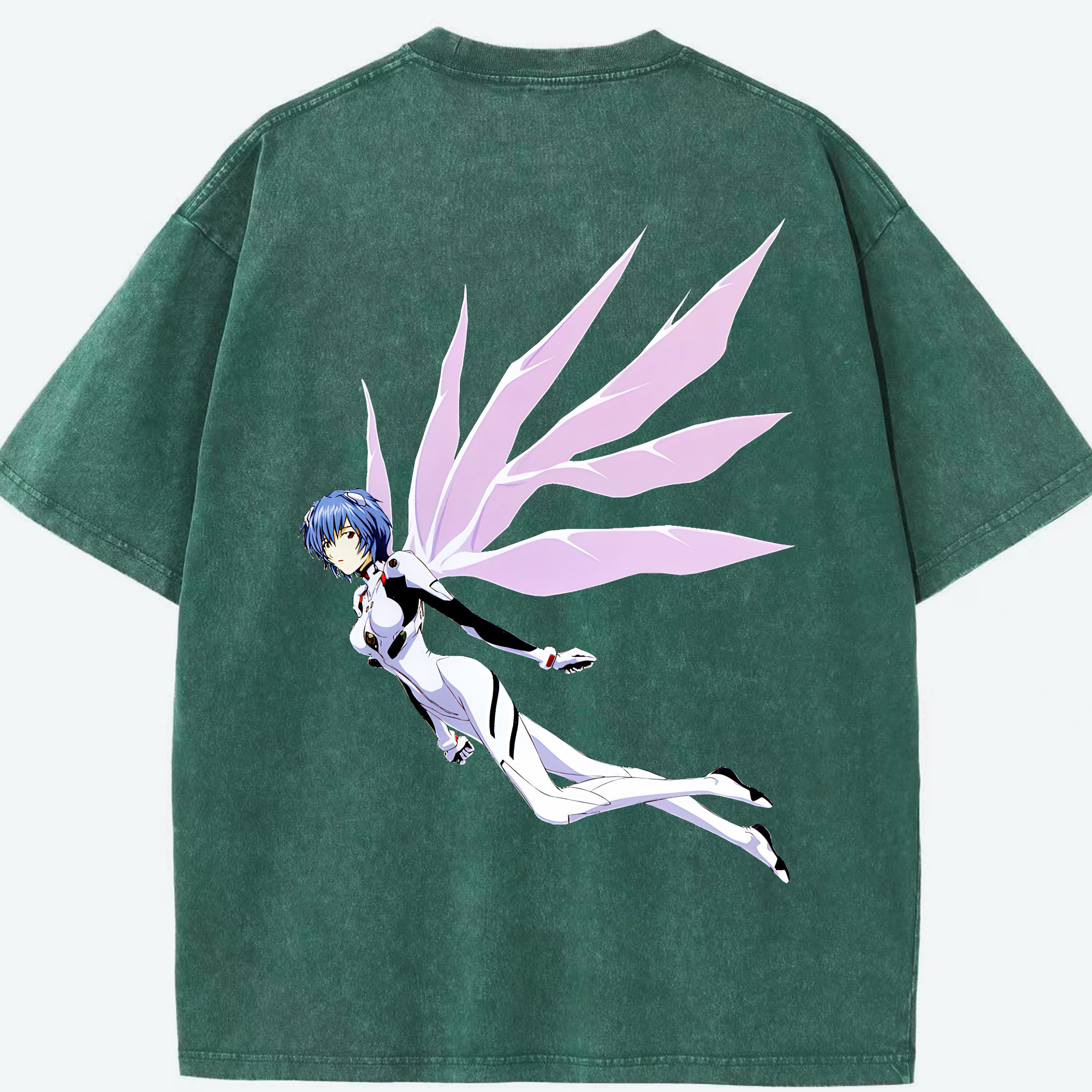 （画像用） EVA 新世紀エヴァンゲリオン 綿100% ヴィンテージ風 半袖Tシャツ（背面プリント）